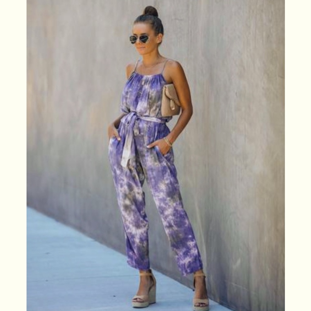 Tie dye jumpsuit size small